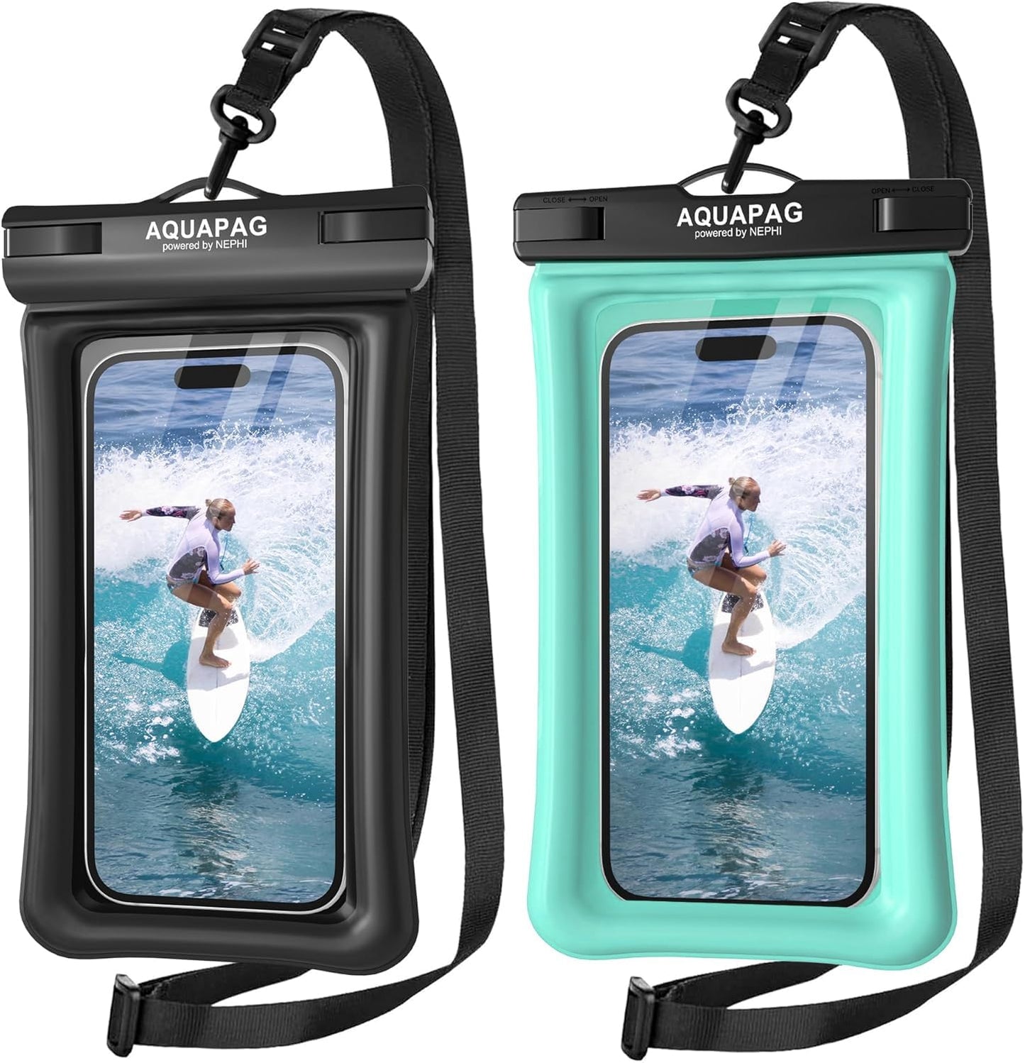 Eyeland Floating Waterproof Phone Pouch (2-Pack) – IP68 Universal Phone Case