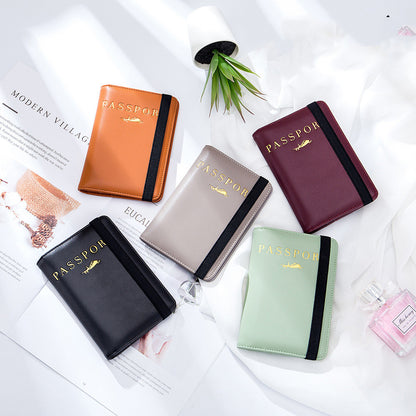 Multifunctional RFID Leather Passport Bag for Women