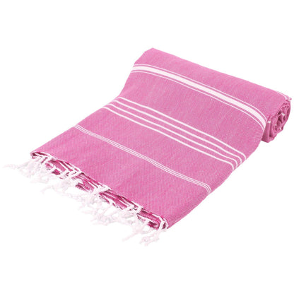Premium Turkish Cotton Beach & Bath Towel | Lightweight Quick-Dry Peshtemal – Pink