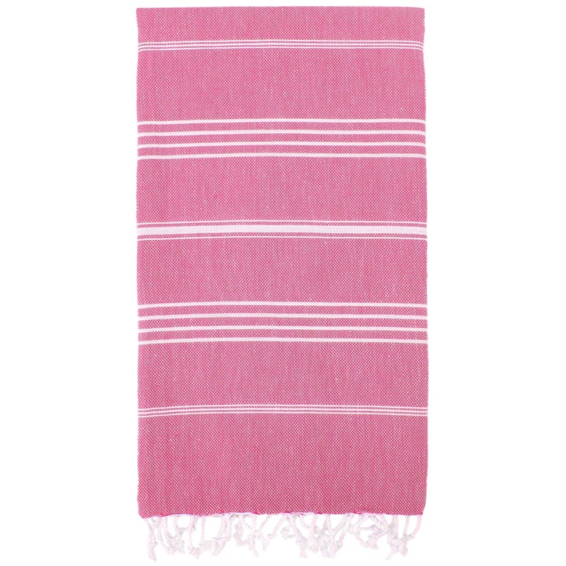 Premium Turkish Cotton Beach & Bath Towel | Lightweight Quick-Dry Peshtemal – Pink