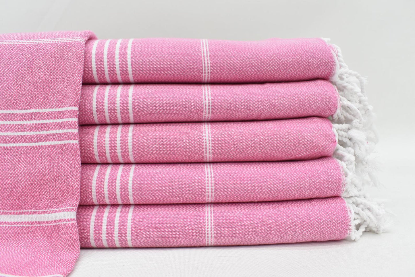 Premium Turkish Cotton Beach & Bath Towel | Lightweight Quick-Dry Peshtemal – Pink