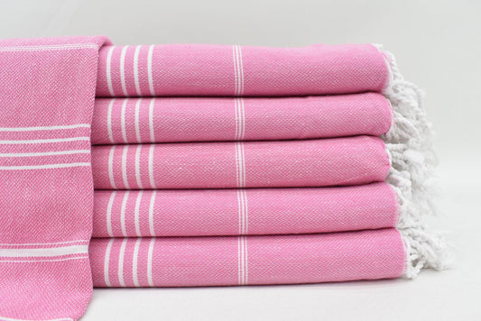 Premium Turkish Cotton Beach & Bath Towel  Lightweight Quick-Dry Peshtemal – Pink