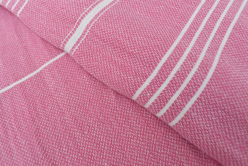 Premium Turkish Cotton Beach & Bath Towel | Lightweight Quick-Dry Peshtemal – Pink