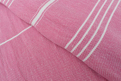 Premium Turkish Cotton Beach & Bath Towel | Lightweight Quick-Dry Peshtemal – Pink