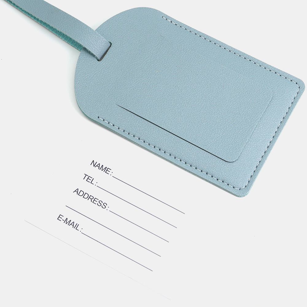 Premium Leather Luggage Tag with Privacy Cover