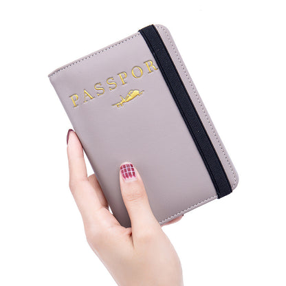 Multifunctional RFID Leather Passport Bag for Women