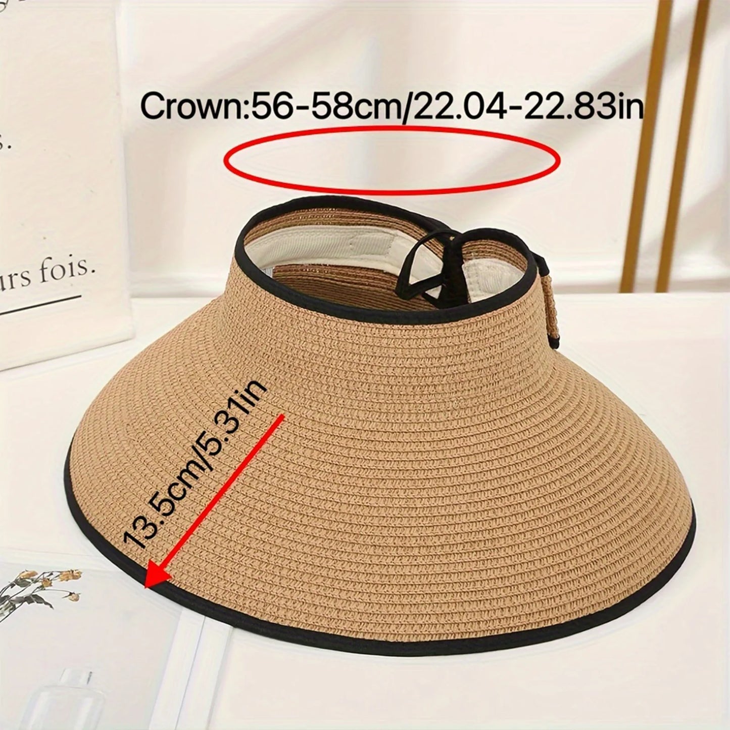 Island Breeze Straw Sun Visor