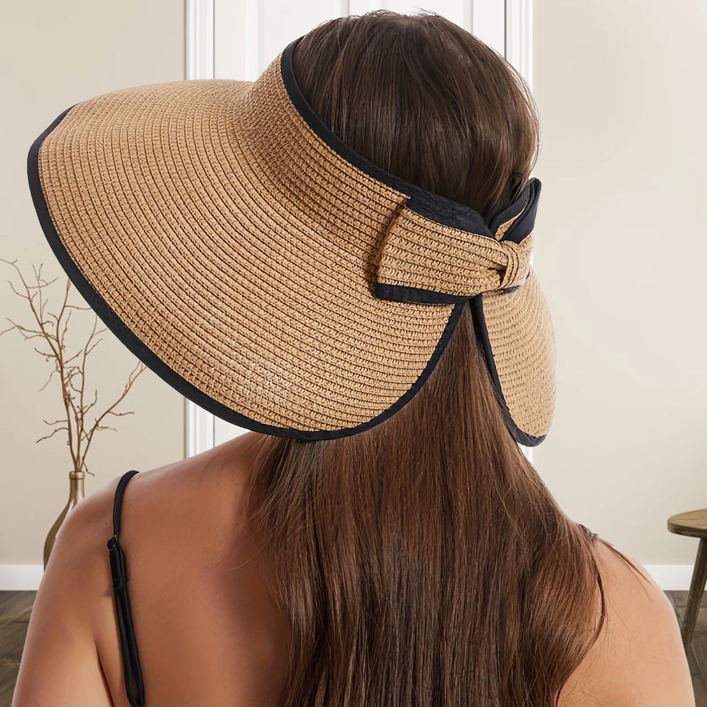 Island Breeze Straw Sun Visor