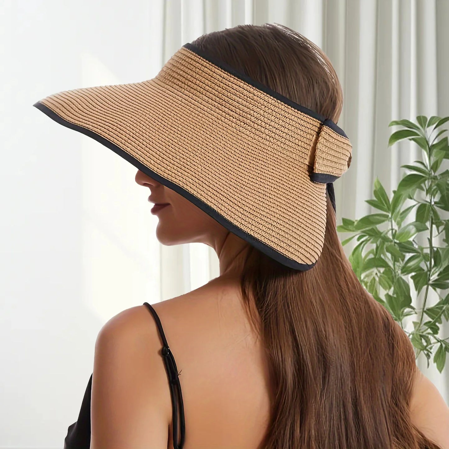 Island Breeze Straw Sun Visor