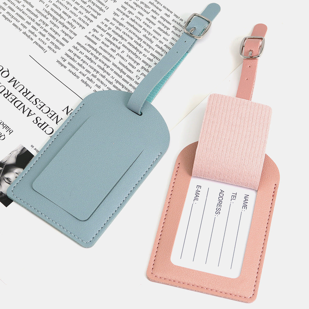 Premium Leather Luggage Tag with Privacy Cover