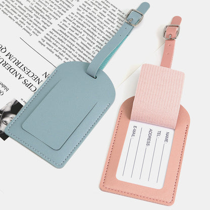 Premium Leather Luggage Tag with Privacy Cover