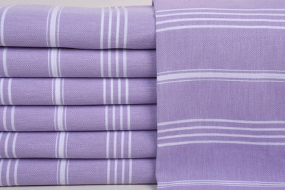 Lilac Monaco Turkish Towel – Lightweight Quick Dry Beach & Bath Towel, Luxury Turkish Cotton Spa Towel, Travel & Pool Towel