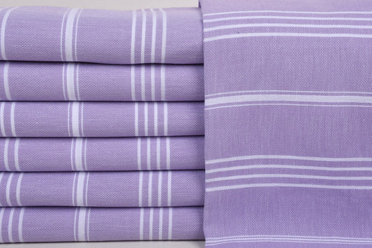Premium Turkish Cotton Beach & Bath Towel | Lightweight Quick-Dry Peshtemal – Lilac