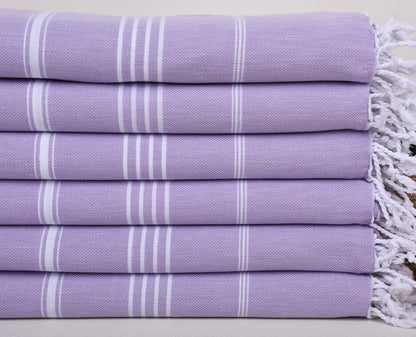 Lilac Monaco Turkish Towel – Lightweight Quick Dry Beach & Bath Towel, Luxury Turkish Cotton Spa Towel, Travel & Pool Towel